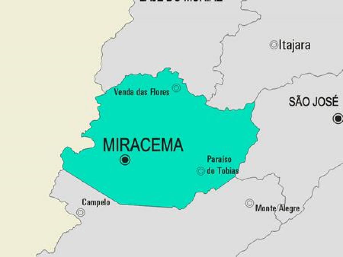 Mapa Miracema obce