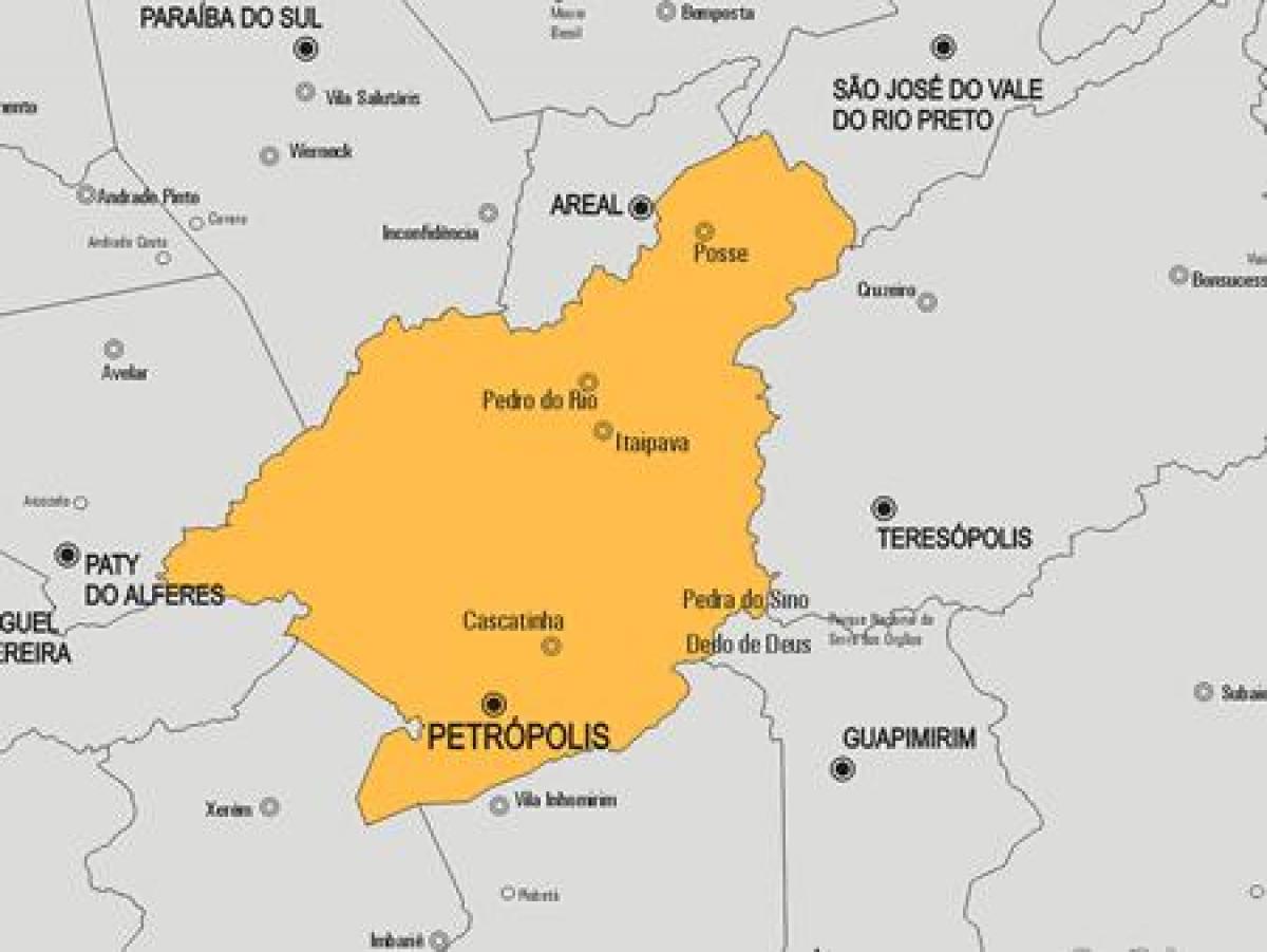 Mapa Petrópolis obce