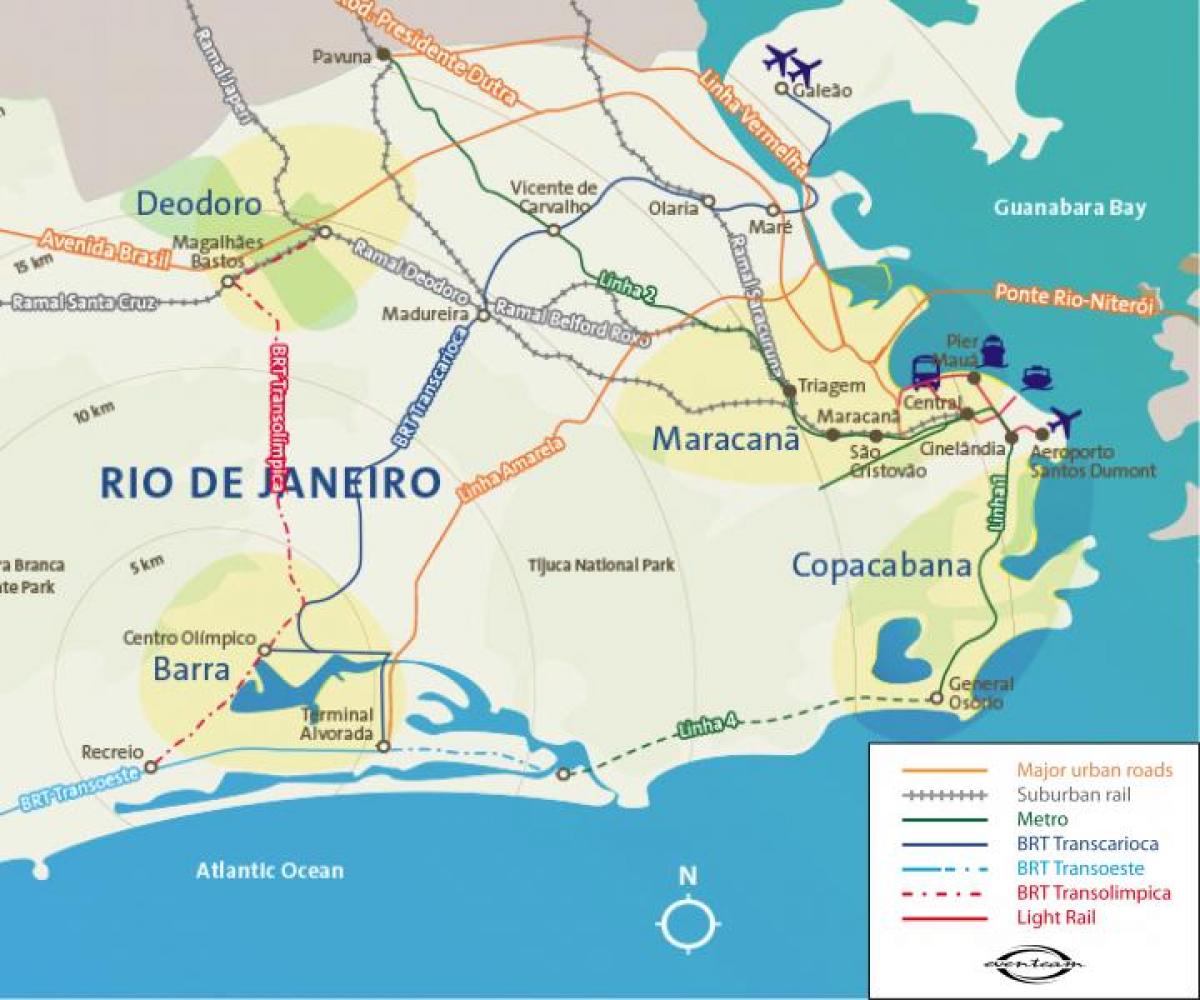 Mapa Rio de Janeiro letiská