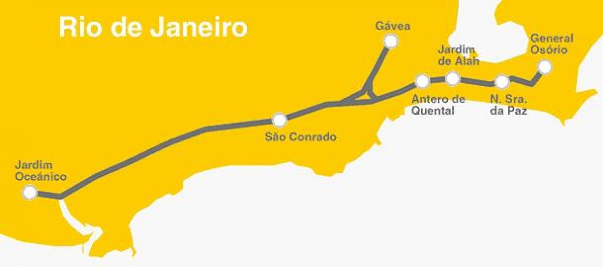 Mapa Rio de Janeiro metro - Linka 4