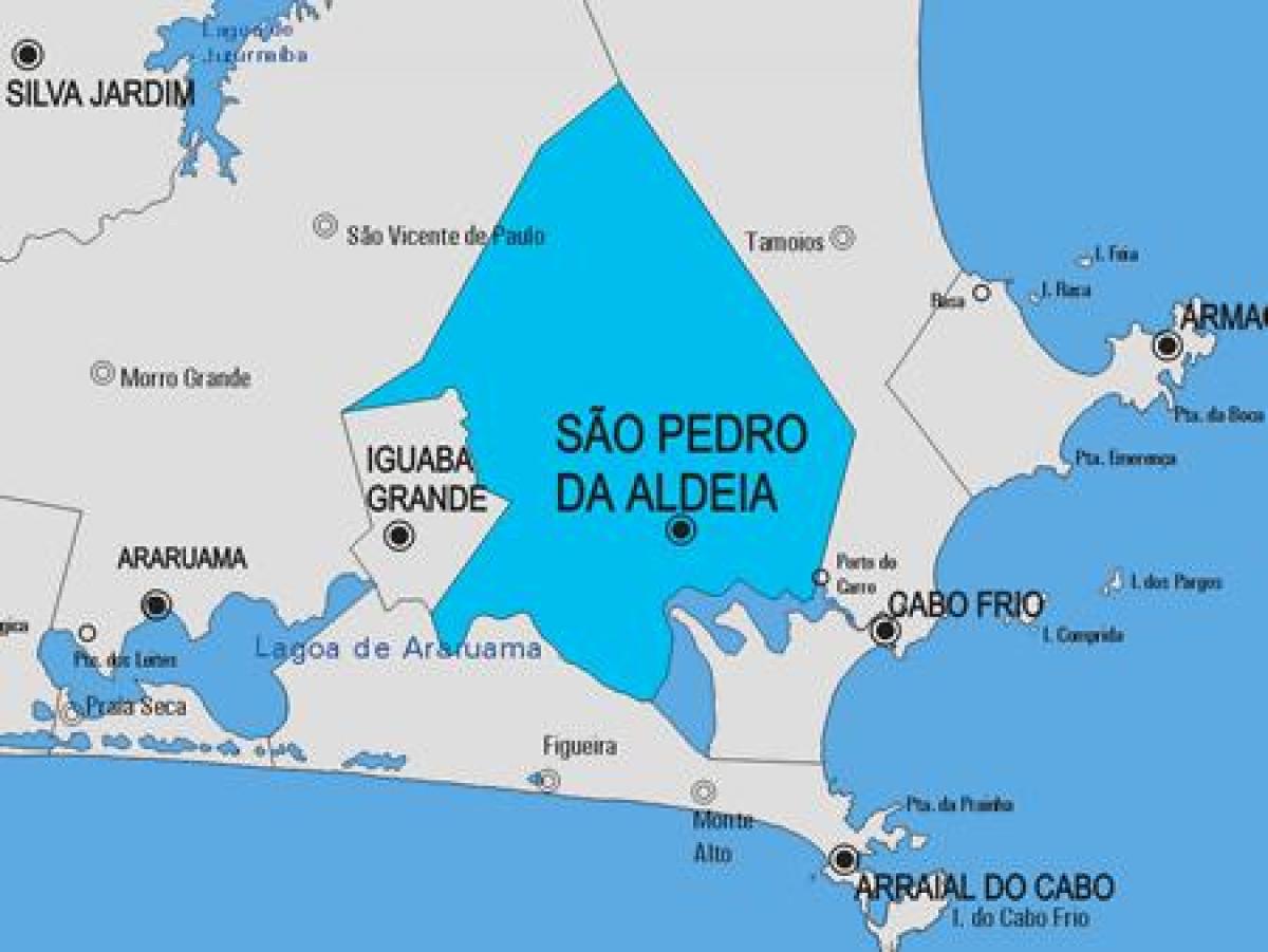 Mapa z São Pedro Aldeia da obce