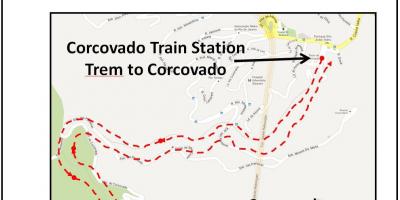 Mapa Corcovado vlak