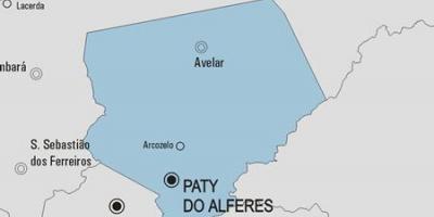 Mapa Paty robiť Alferes obce