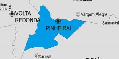 Mapa Pinheiral obce