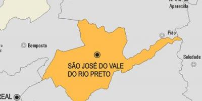 Mapa São José do Vale robiť Rio Preto obec