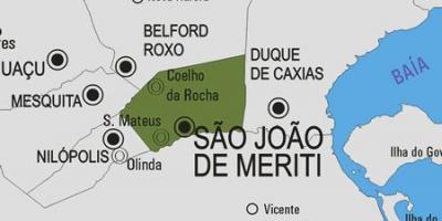 Mapa z São João de Meriti obce