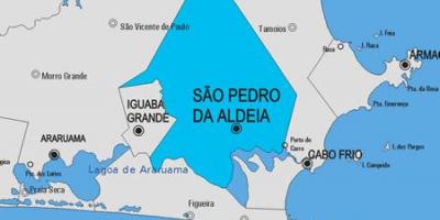 Mapa z São Pedro Aldeia da obce