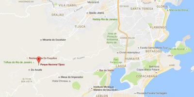 Mapa národného parku Tijuca