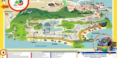 Mapa Turistických Autobusov Rio de Janeiro