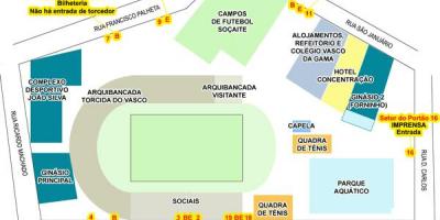 Mapa štadióne Svätý Januário