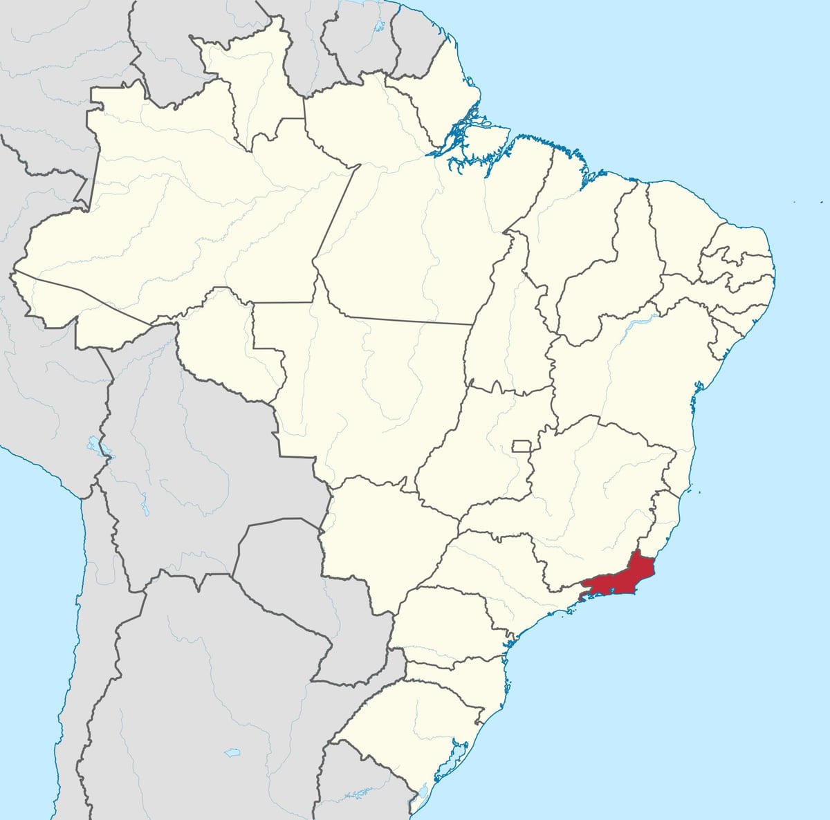 Mapa Štátu Rio de Janeiro