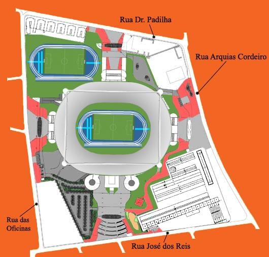 Mapa štadión Engenhão