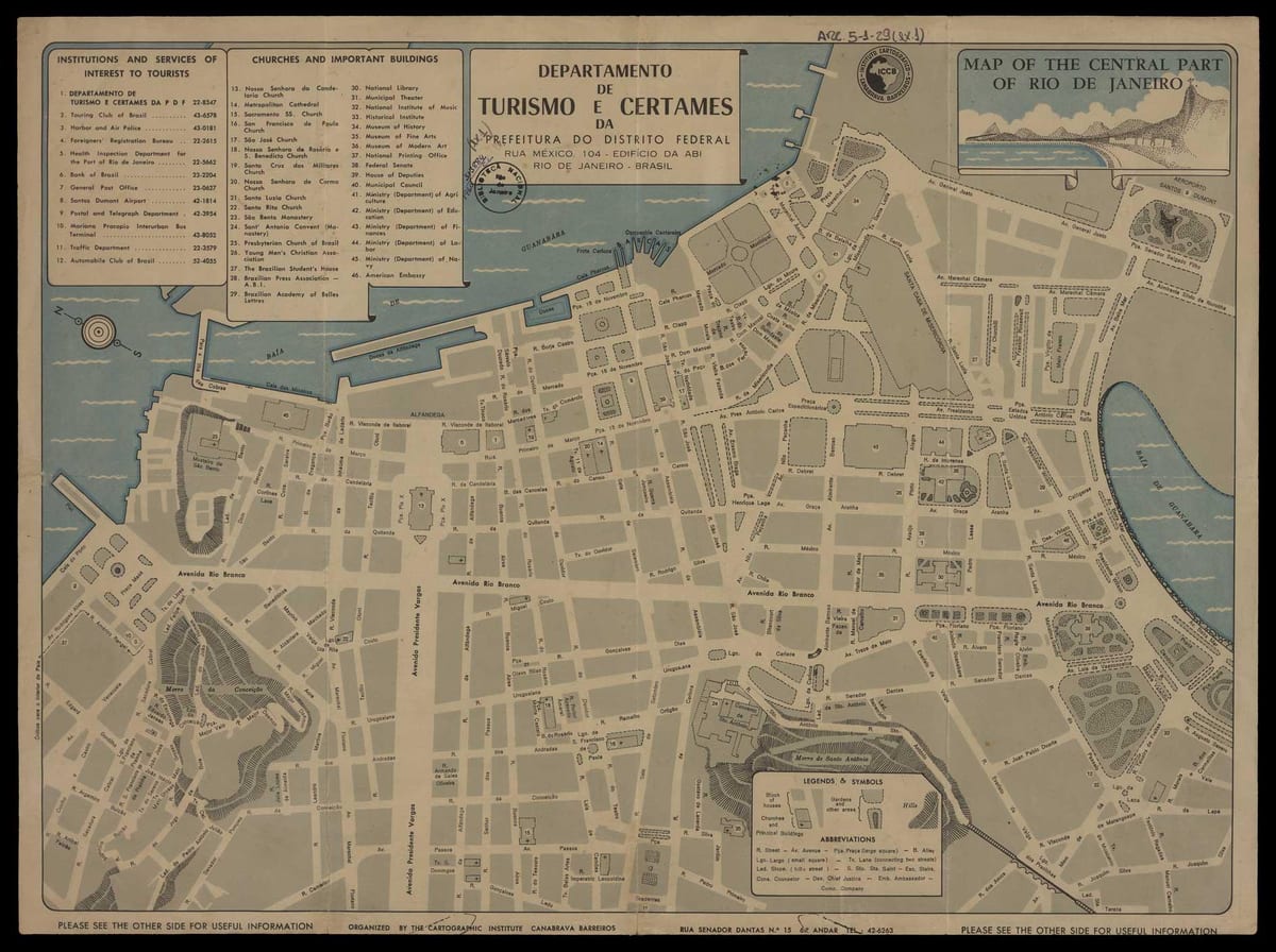 Mapa bývalého Rio de Janeiro