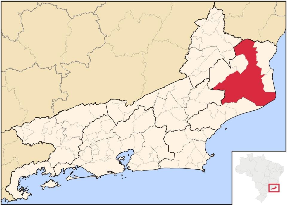 Mapa dos Campos Goytacazes