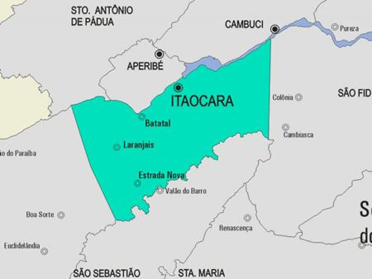 Mapa Itaocara obce