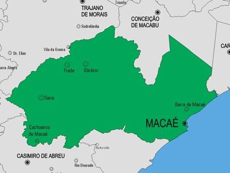 Mapa Macaé obce