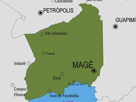 Mapa Magé obce