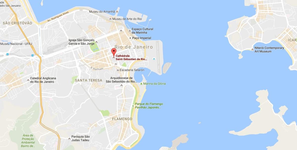 Mapa Metropolitná Katedrála Saint Sebastian