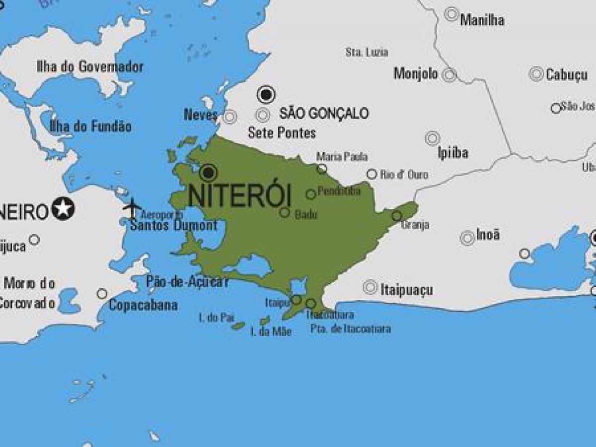 Mapa z Niterói obce