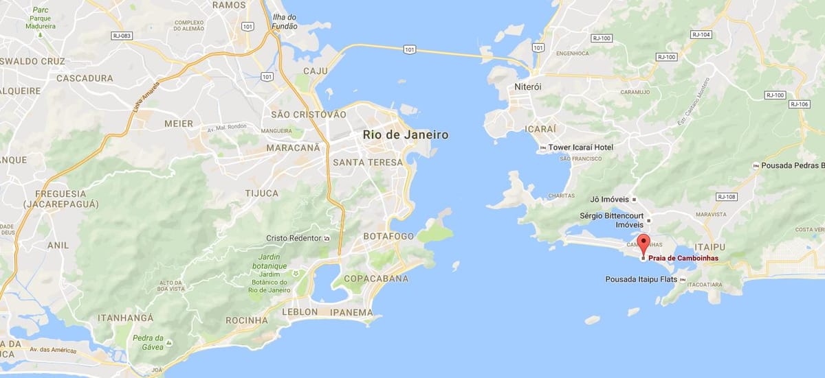 Mapa pláži Camboinhas