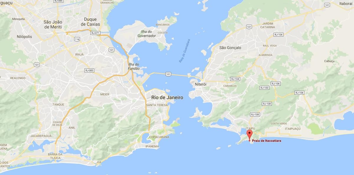 Mapa pláži Itacoatiara