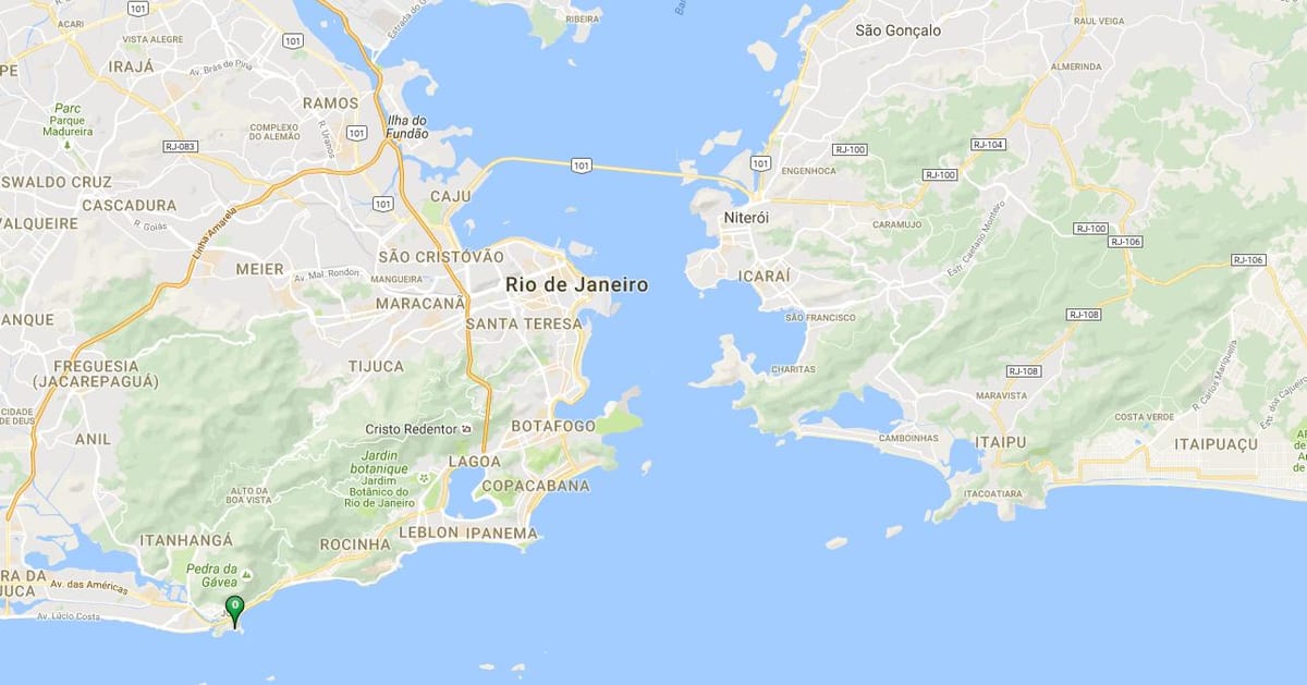 Mapa pláži Joatinga