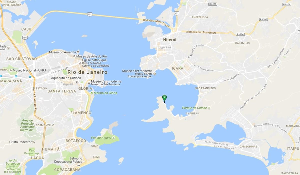 Mapa pláži Jurujuba