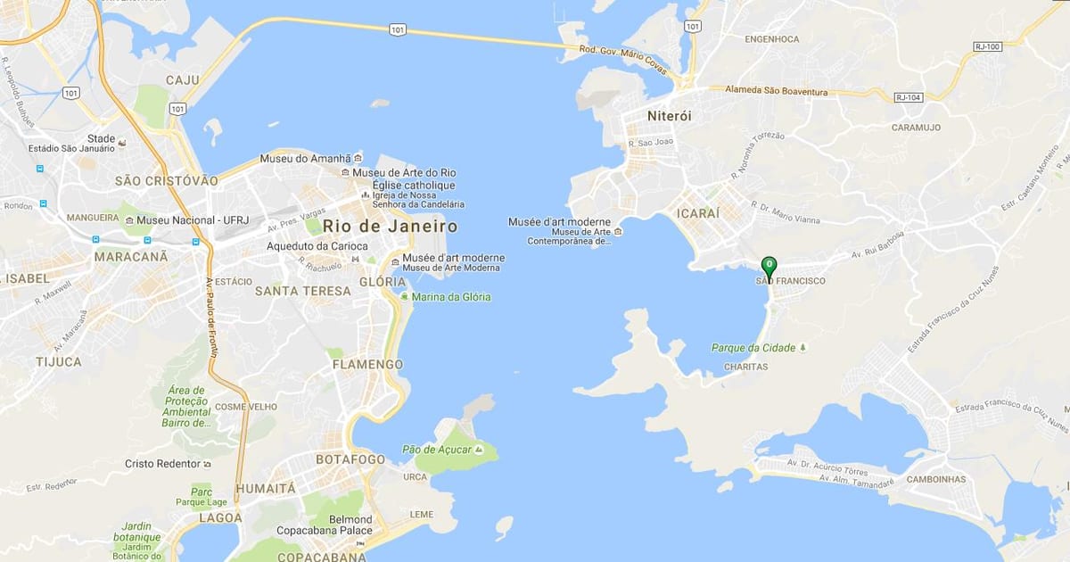 Mapa pláž Sao Francisco