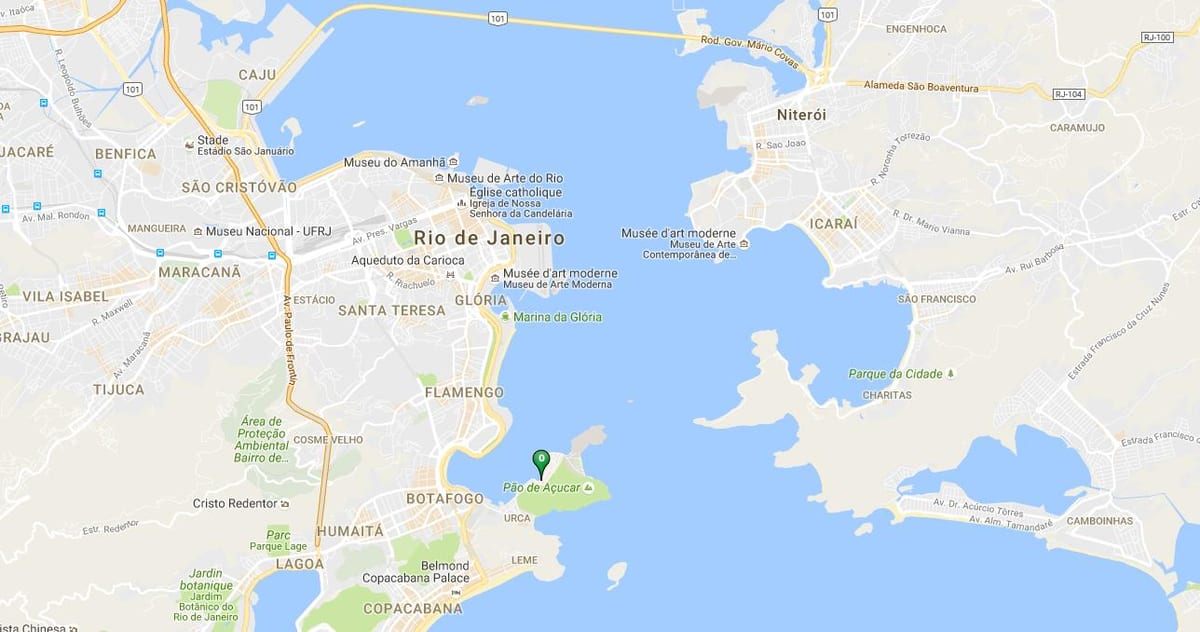 Mapa pláži Urca