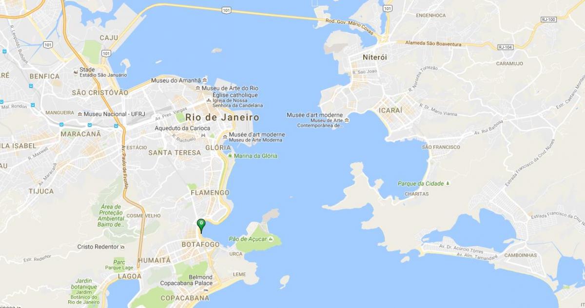 Mapa pláži Botafogo