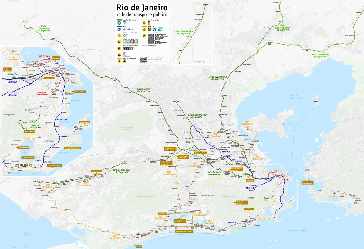 Mapa Rio de Janeiro dopravy