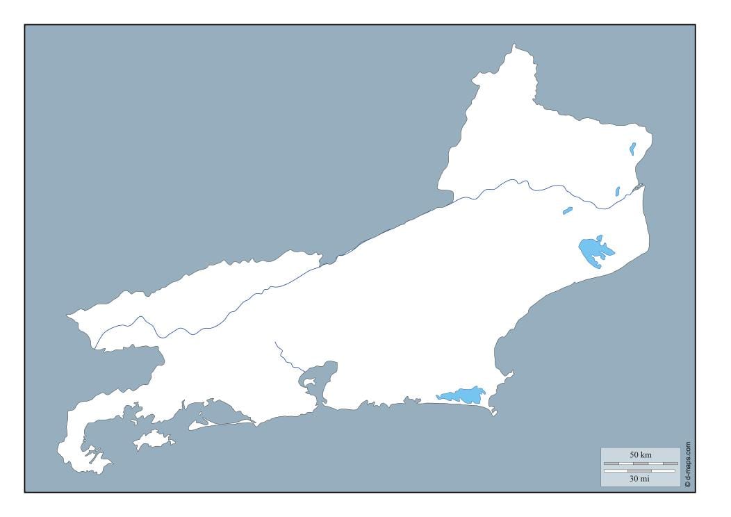 Mapa Rio de Janeiro vektor