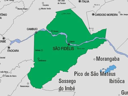 Mapa Sao Francisco de Itabapoana obce