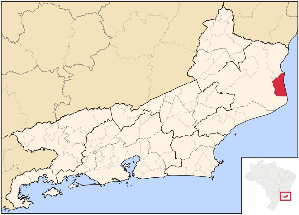 Mapa z São João da Barra