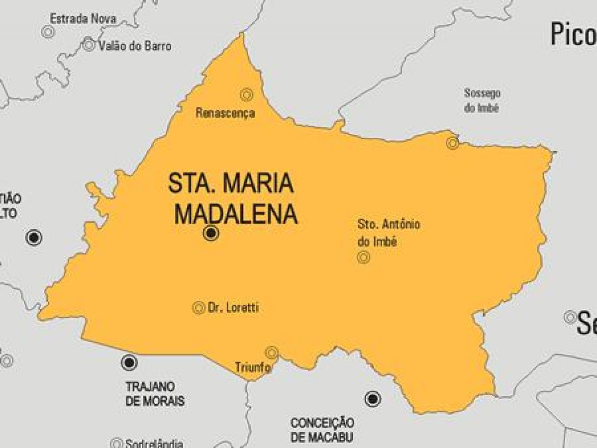 Mapu Santa Maria Madalena obce