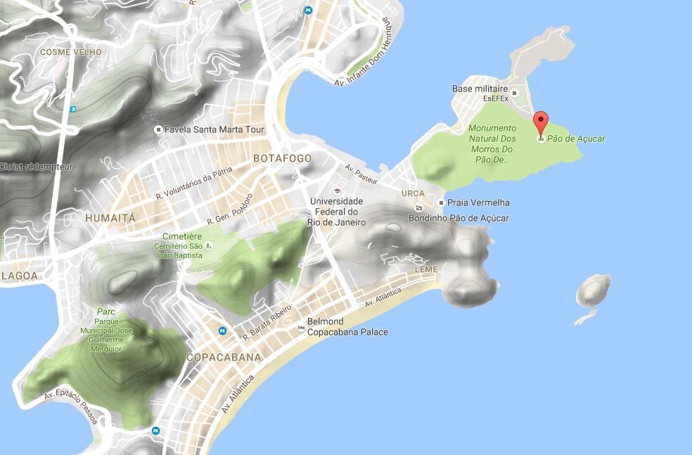 Mapa Sugarloaf Hory