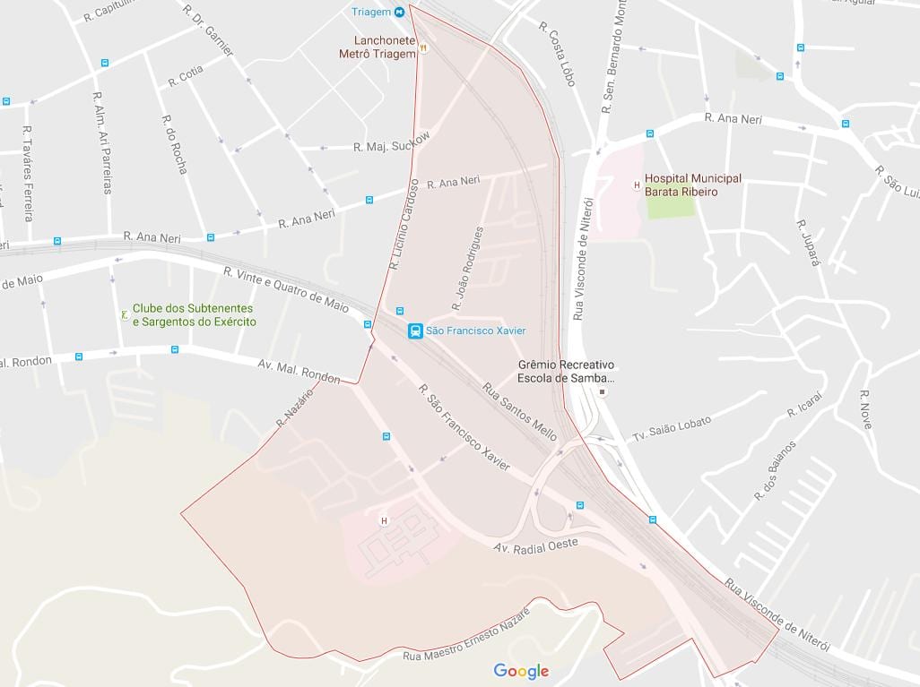Mapa Svätý František Xavier