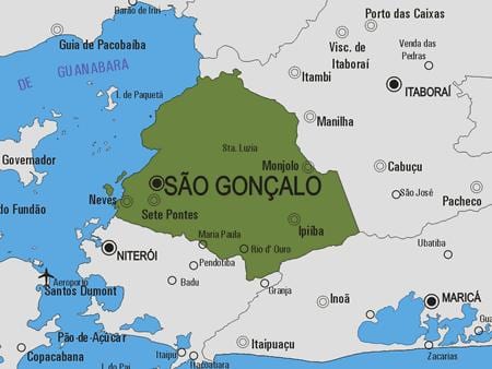Mapa Svätý Gonçalo obce