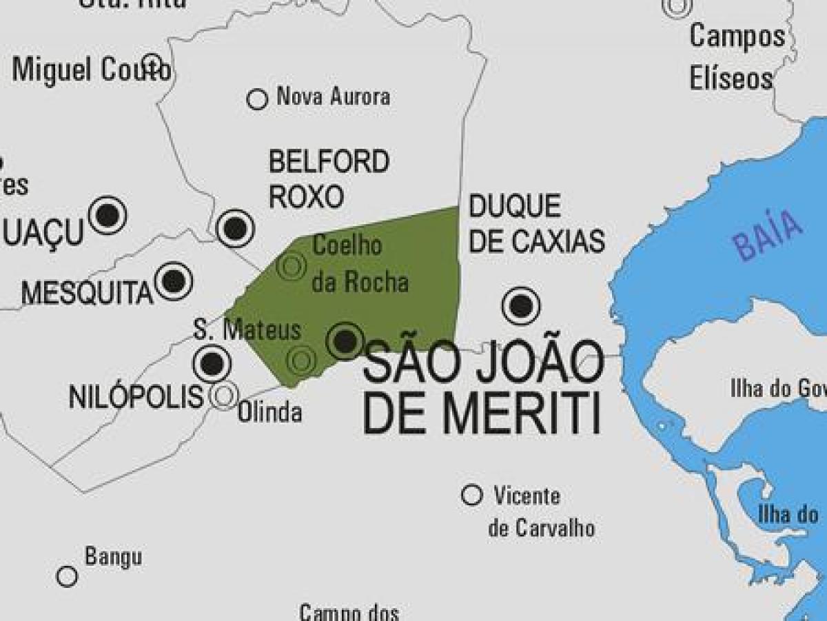 Mapa z São João de Meriti obce