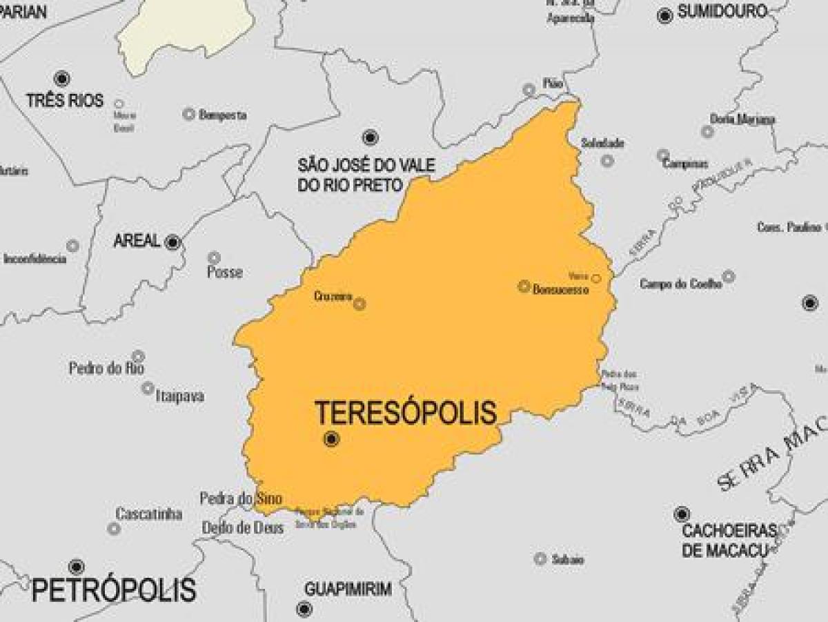Mapa Teresópolis obce