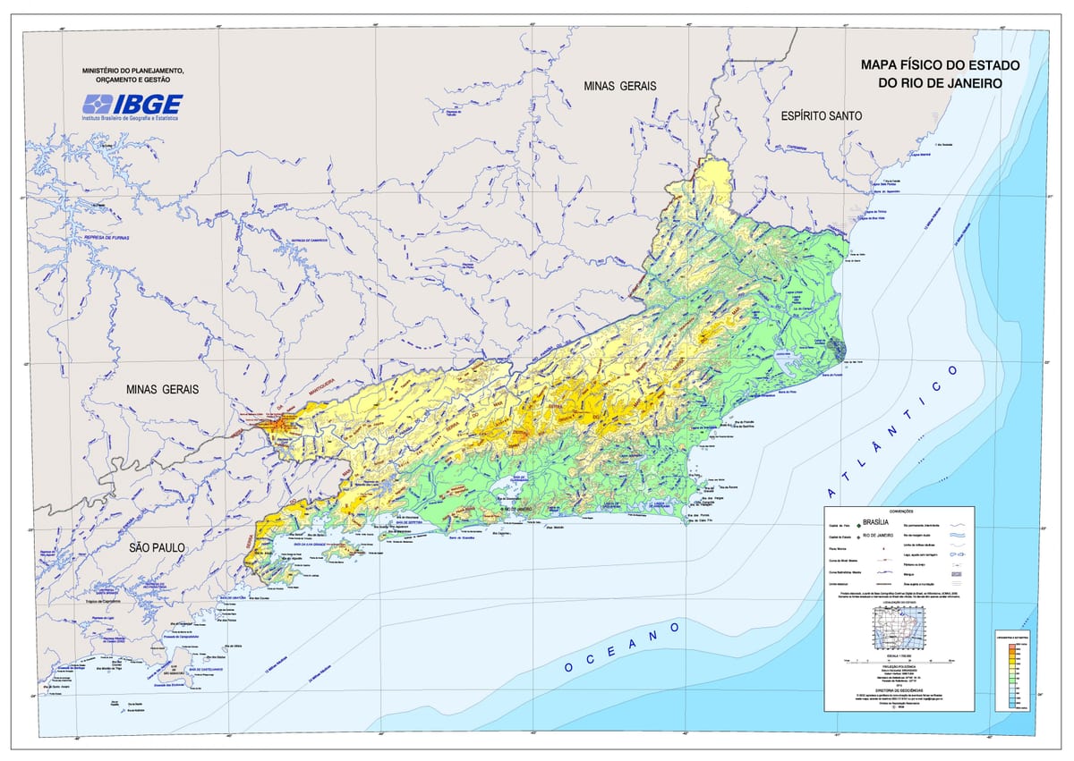 Mapy topografické Rio de Janeiro
