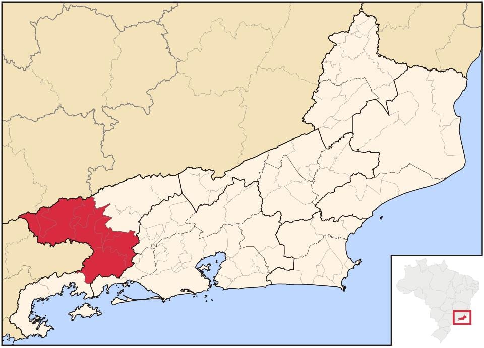 Mapa Vale robiť Paraíba Fluminense