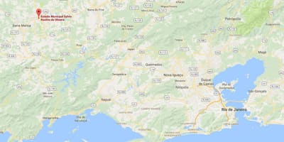 Mapa štadión Raulino de Oliveira
