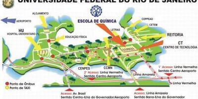 Mapa Federálna univerzita Rio de Janeiro