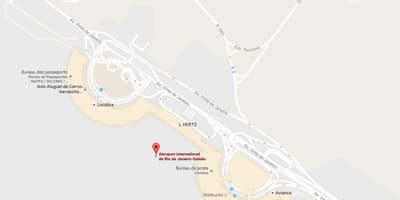 Mapa Galeão letiska
