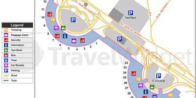 Mapa Galeão letisku