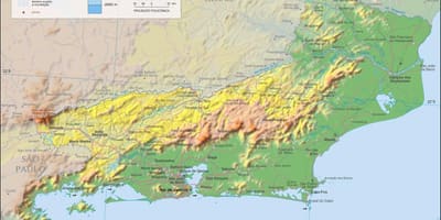 Mapa geografického Rio de Janeiro