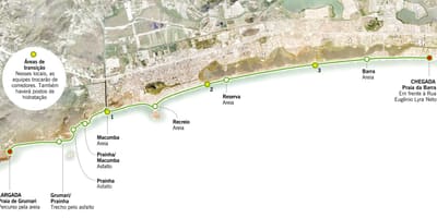 Mapa Grumari pláže