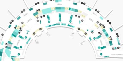 Mapa letiska Galeão Terminál 2 Úroveň 3
