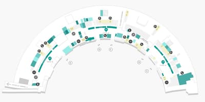 Mapa letiska Galeão Terminálu 1 Úroveň 1